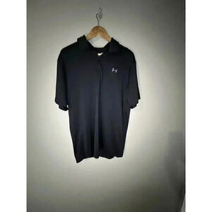 Under Armour The Performance Polo Black Golf Shirt Sz L Large